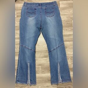 Jazzie Women Split Wide Flare Denim Jeans Sz. 22